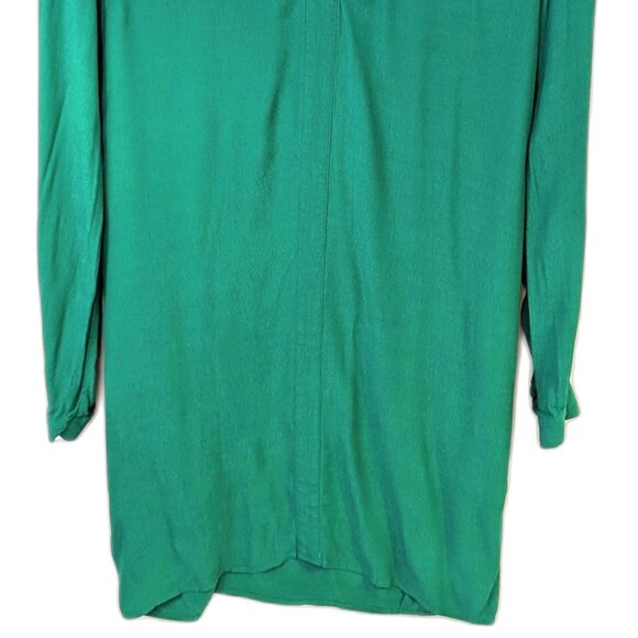 BCBGMAXAZRIA | Tunic Dress Ultra Green "Levin” Pleated  | Size XS - Picture 4 of 12